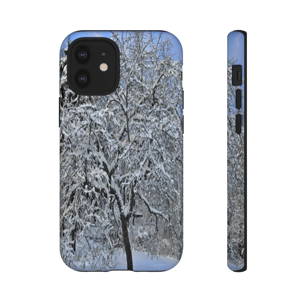 Cherry Tree in Winter Mobile Phone Case for iPhone and Samsung Galaxy