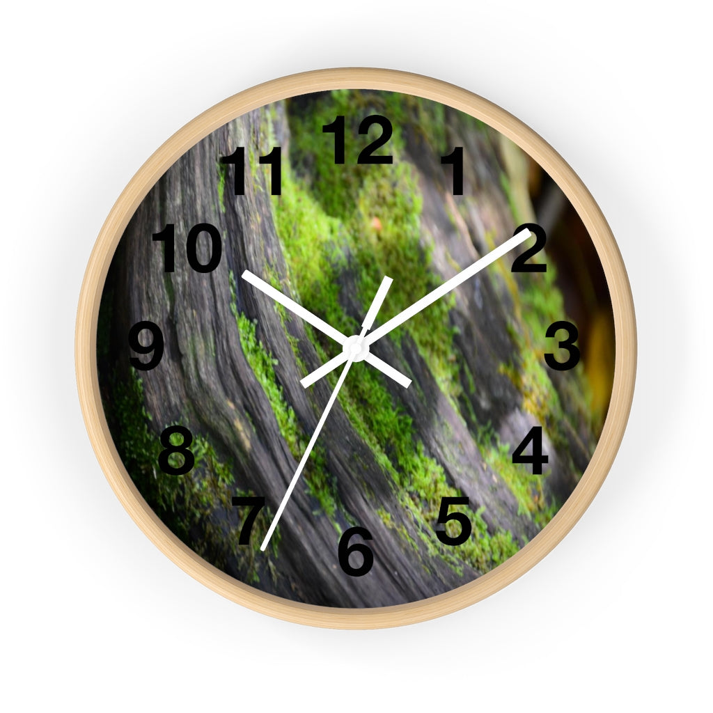 Mossy Log Wall clock