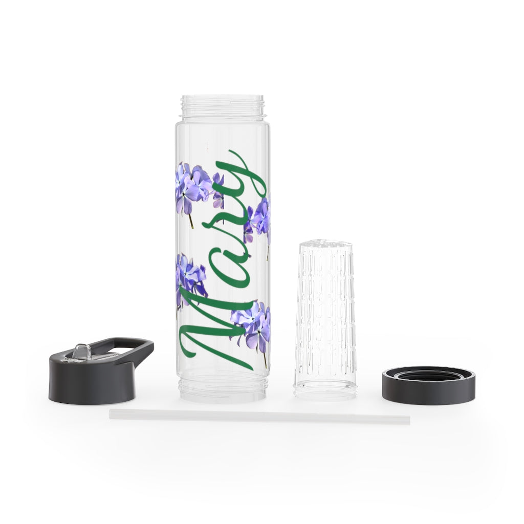 Personalized and Customized Infuser Water Bottle (Wild Blue Phlox) (not a decal) I Gift I Bridesmaid I Teacher I Gym I Coworker I For Her