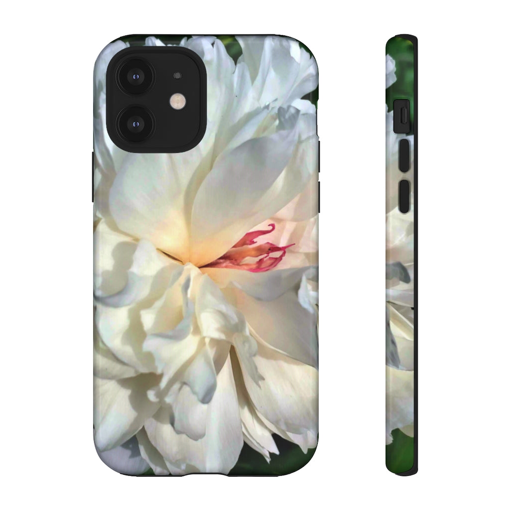 White Peony Tough Case for iPhone and Samsung Galaxy