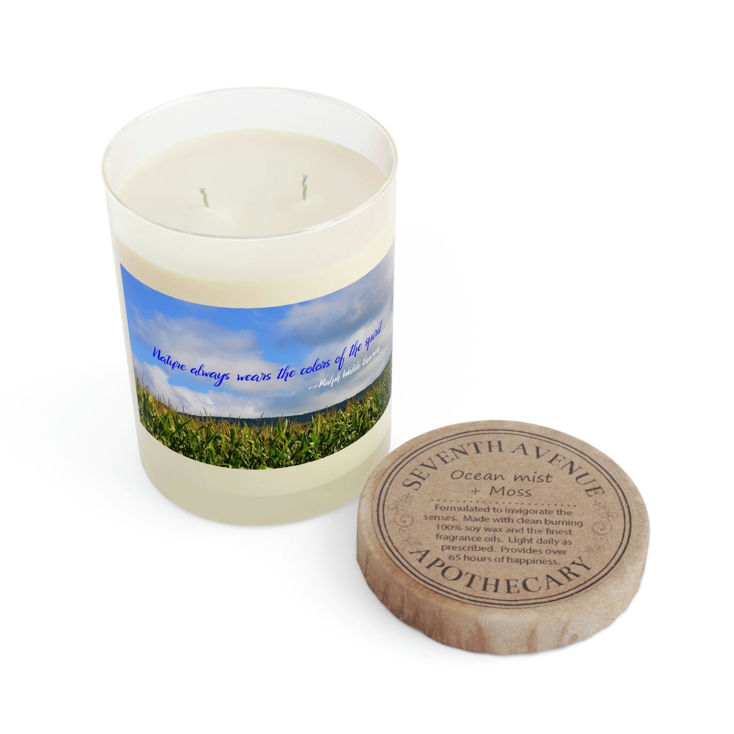 Double-wick Scented Candle - Full Glass, 11oz--Sunny Day Cornfield photo