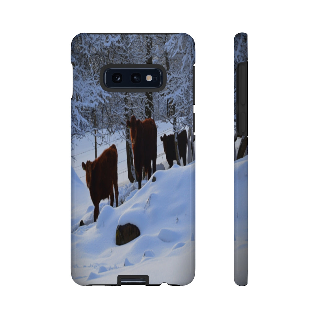 Winter Cows Tough Case for iPhone and Samsung Galaxy