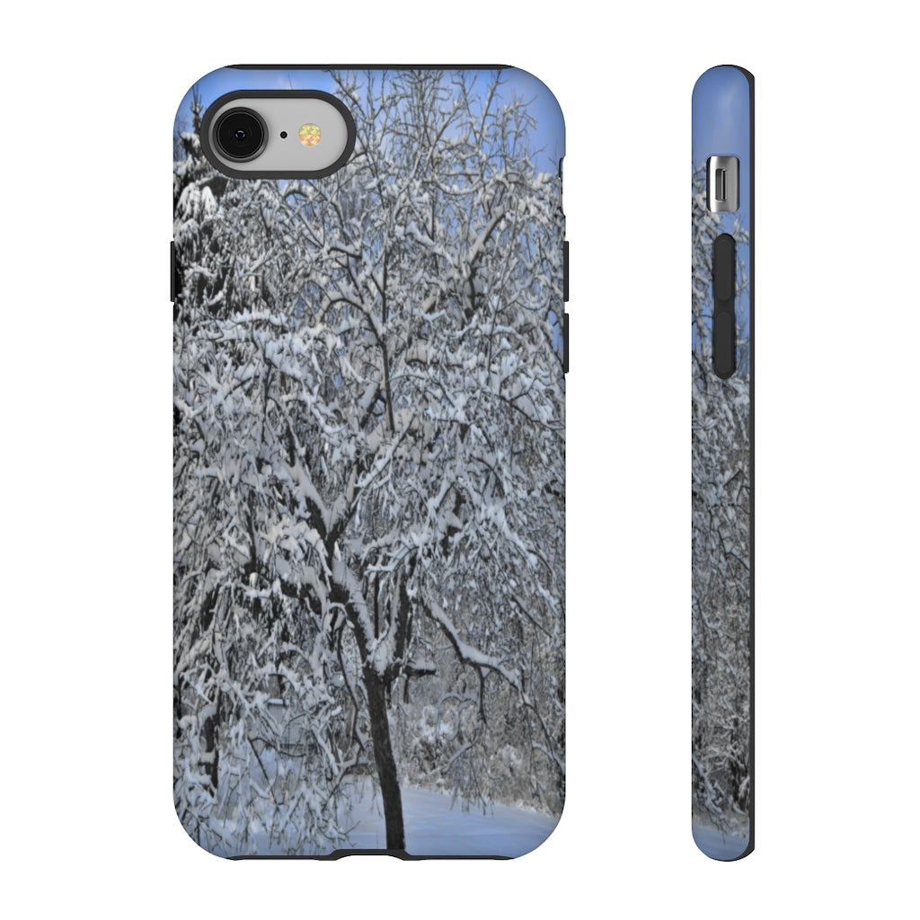 Cherry Tree in Winter Mobile Phone Case for iPhone and Samsung Galaxy