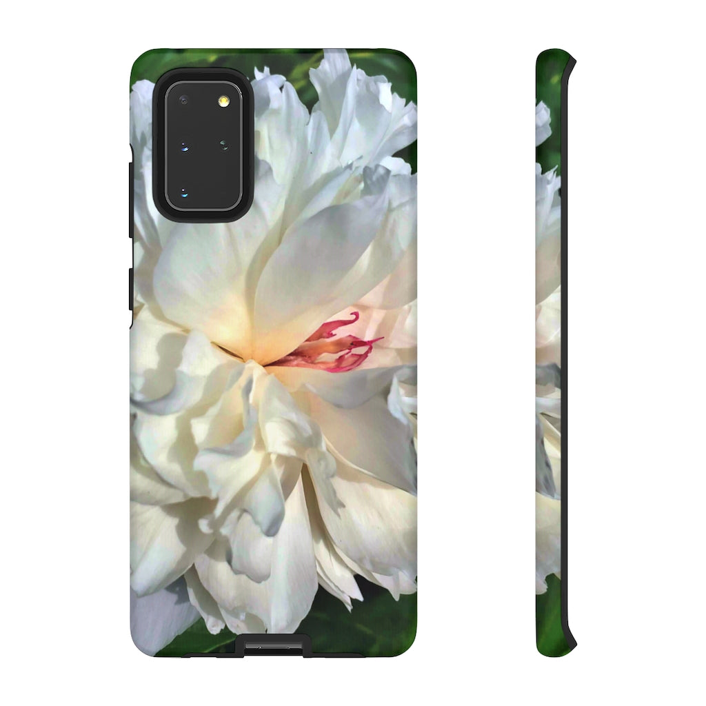 White Peony Tough Case for iPhone and Samsung Galaxy