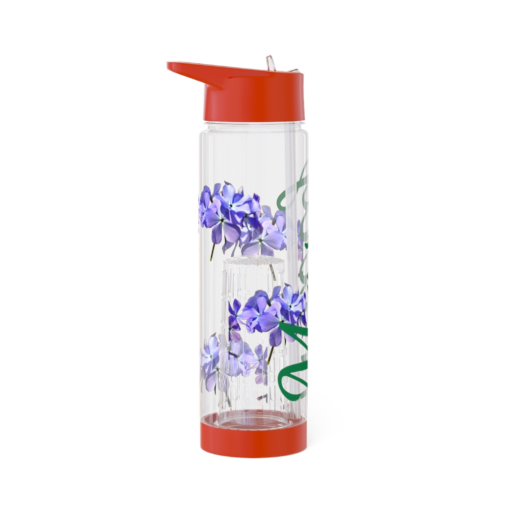 Personalized and Customized Infuser Water Bottle (Wild Blue Phlox) (not a decal) I Gift I Bridesmaid I Teacher I Gym I Coworker I For Her