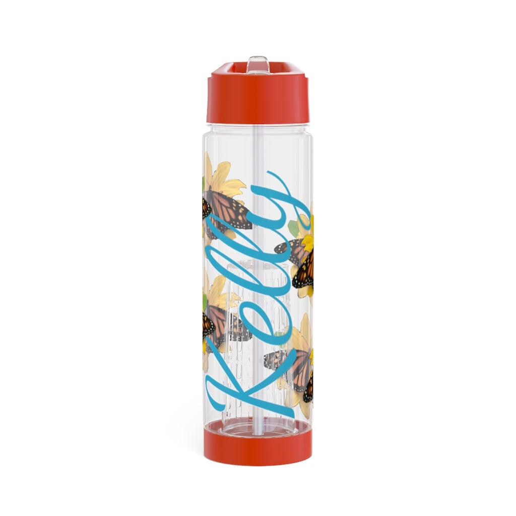 Personalized & Customized Butterfly Infuser Water Bottle (Olivia) (not a decal) I Gift I Bridesmaid I Teacher I Workout I Coworker