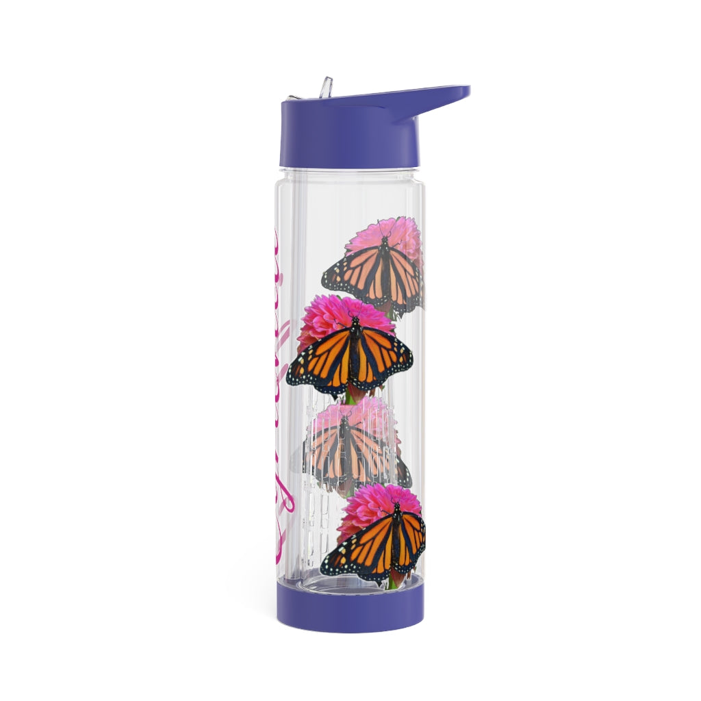 Personalized & Customized Butterfly Infuser Water Bottle (Bianca) (not a decal) I Gift I Bridesmaid I Teacher I Workout I Coworker I