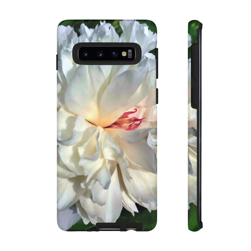 White Peony Tough Case for iPhone and Samsung Galaxy