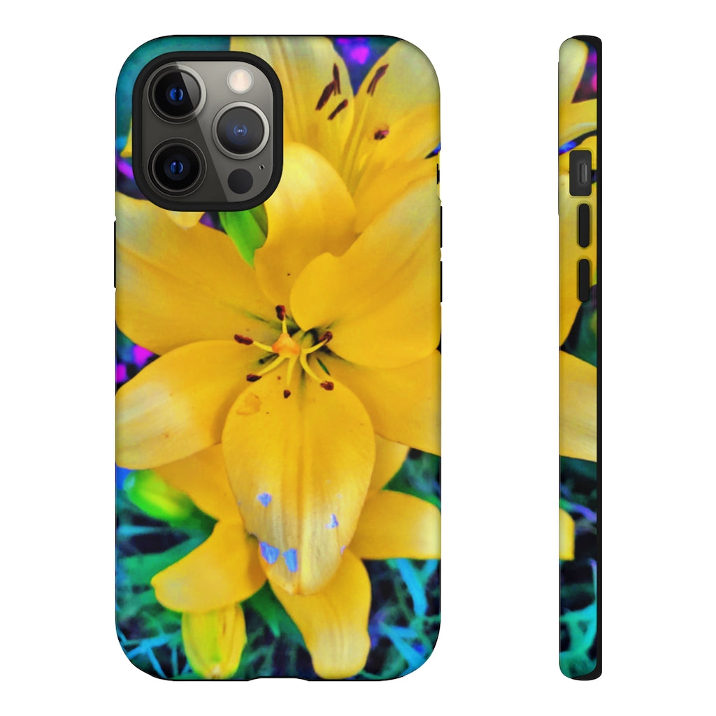 Yellow Lily Tough Case for iPhone and Samsung Galaxy