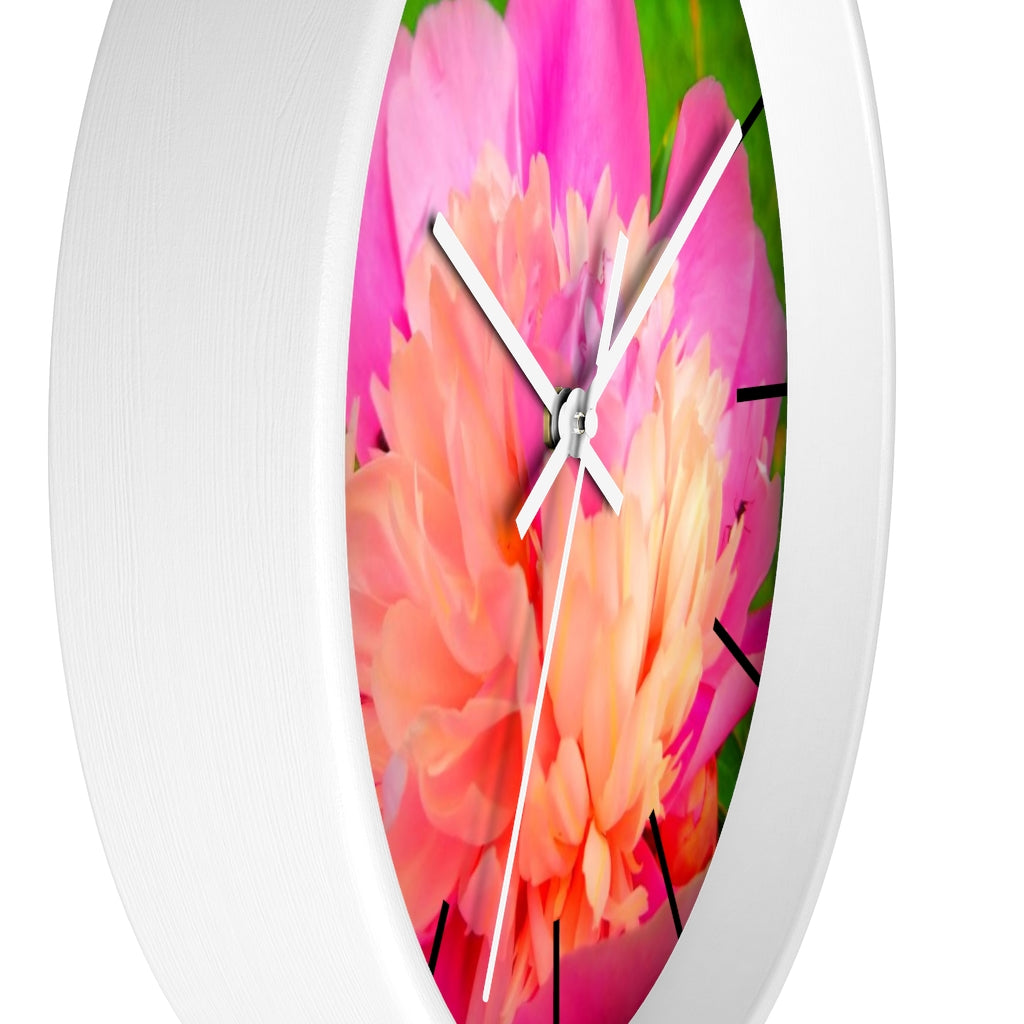 Pink Peony Wall clock