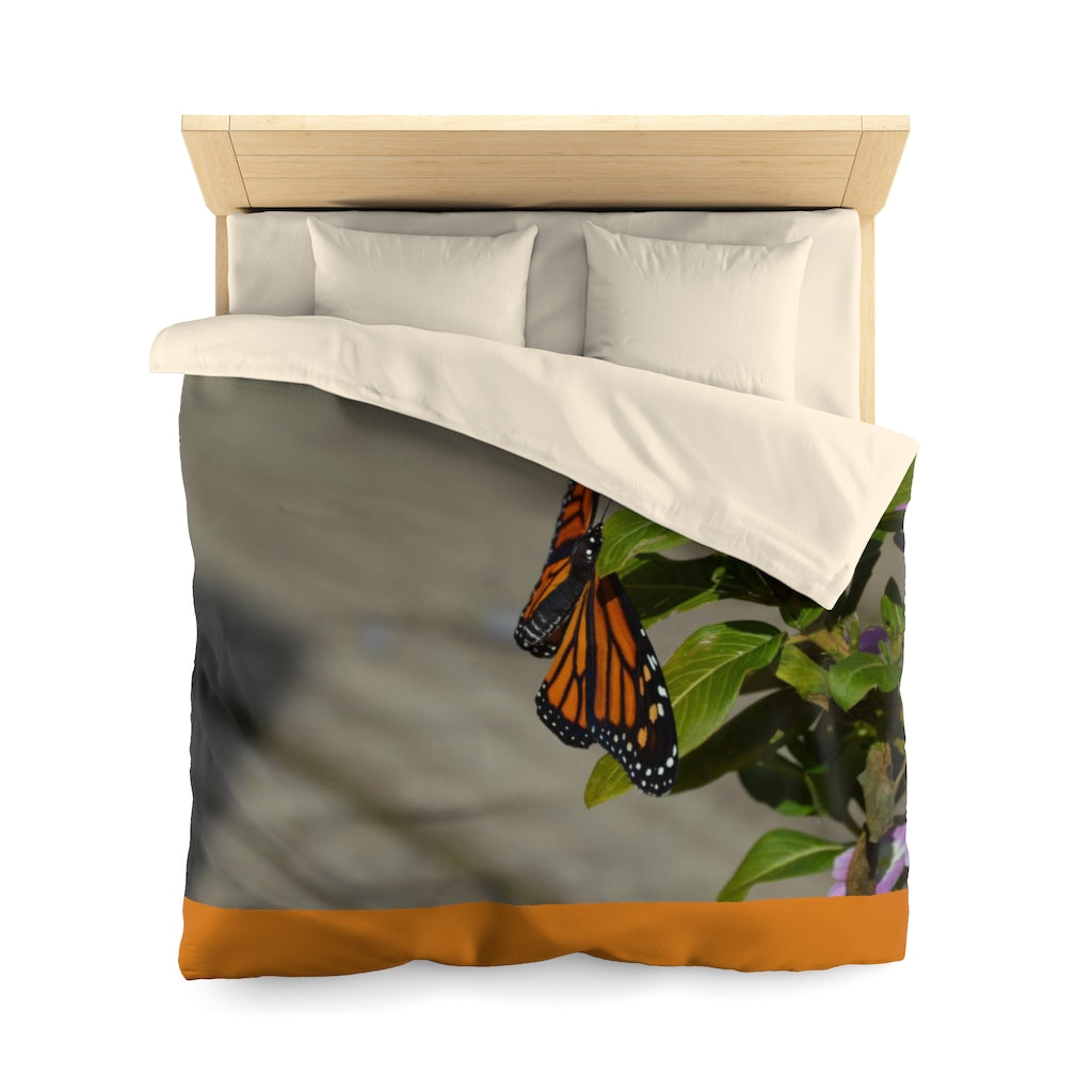 Monarch Butterfly Microfiber Duvet Cover