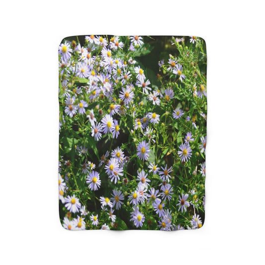 Wild Aster Sherpa Fleece Blanket