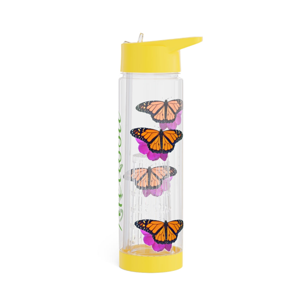 Personalized & Customized Butterfly Infuser Water Bottle (Marco) (not a decal) I Gift I Bridesmaid I Teacher I Workout I Coworker I Birthday