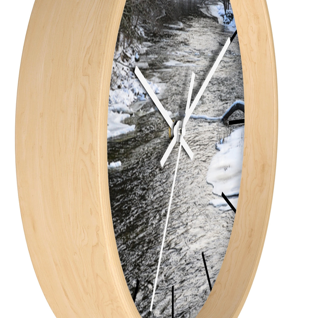 Winter River Wall clock