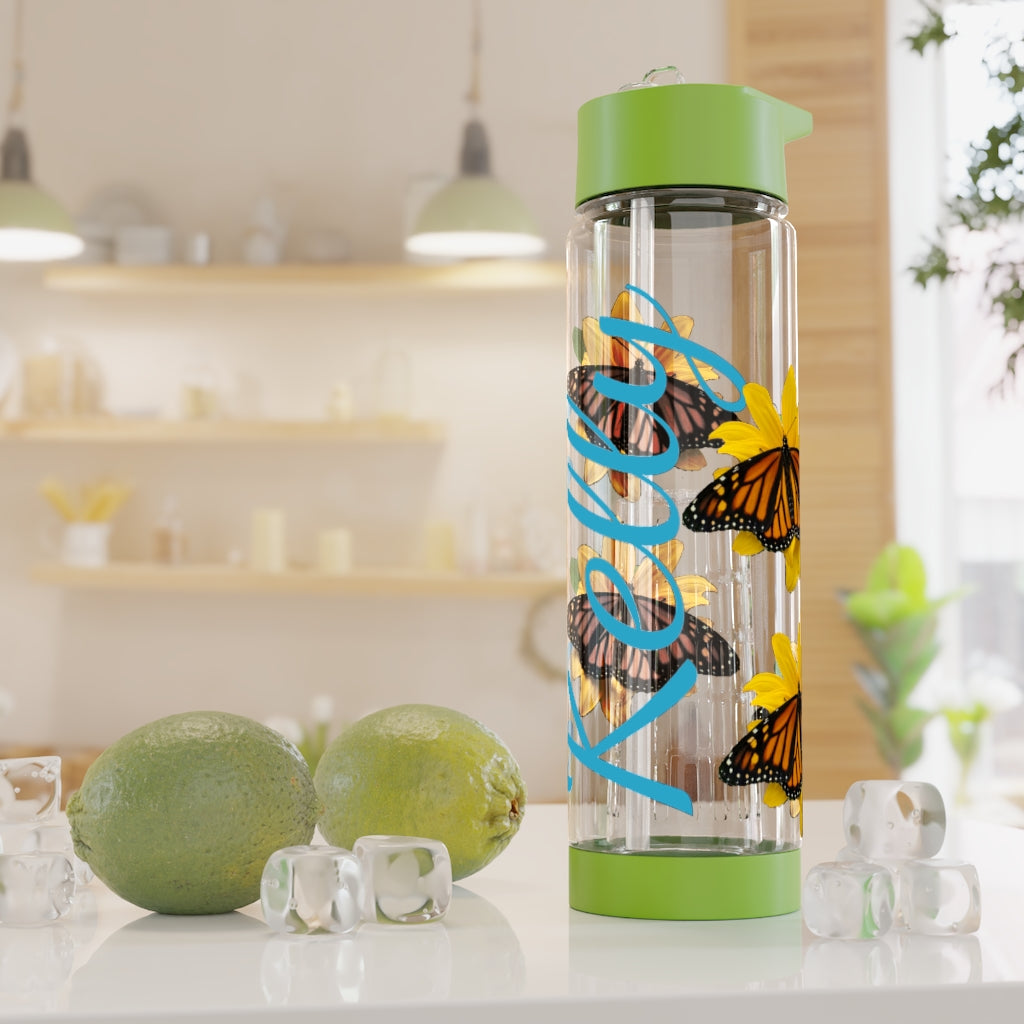 Personalized & Customized Butterfly Infuser Water Bottle (Olivia) (not a decal) I Gift I Bridesmaid I Teacher I Workout I Coworker