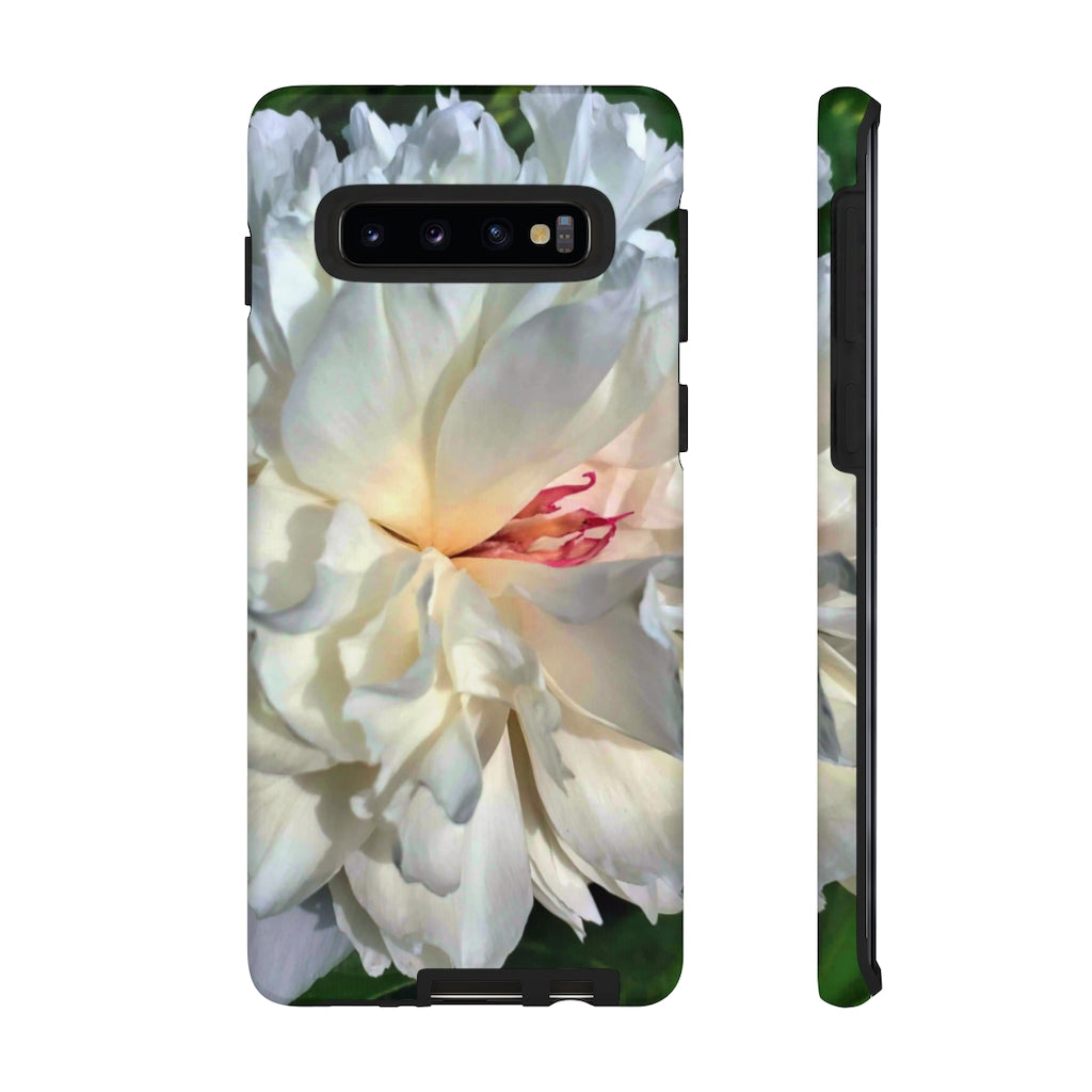 White Peony Tough Case for iPhone and Samsung Galaxy