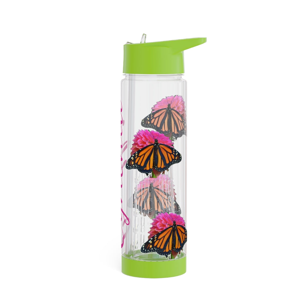 Personalized & Customized Butterfly Infuser Water Bottle (Bianca) (not a decal) I Gift I Bridesmaid I Teacher I Workout I Coworker I