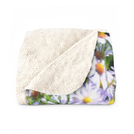 Wild Aster Sherpa Fleece Blanket