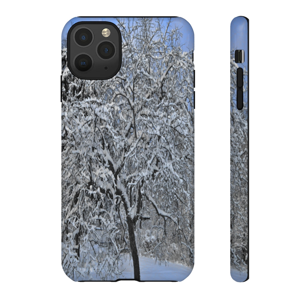 Cherry Tree in Winter Mobile Phone Case for iPhone and Samsung Galaxy