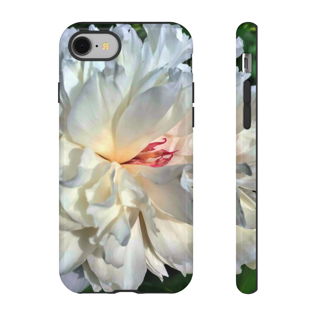 White Peony Tough Case for iPhone and Samsung Galaxy