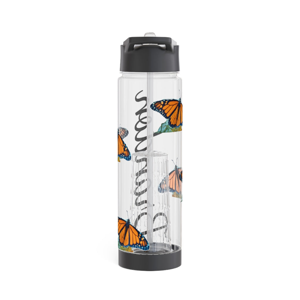 Personalized and Customized Butterfly Infuser Water Bottle (Stefano) (not a decal) I Gift I Bridesmaid I Teacher I Workout I Coworker I