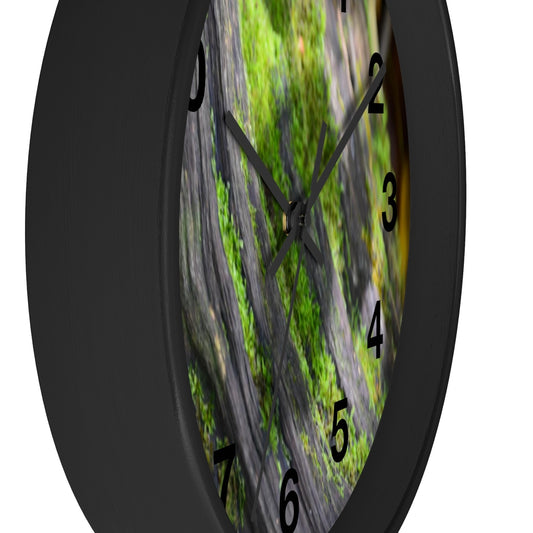 Mossy Log Wall clock