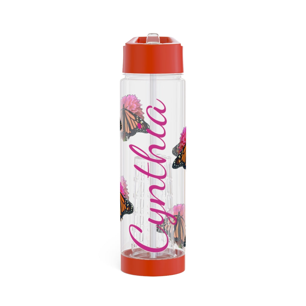 Personalized & Customized Butterfly Infuser Water Bottle (Bianca) (not a decal) I Gift I Bridesmaid I Teacher I Workout I Coworker I