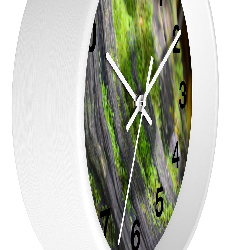 Mossy Log Wall clock