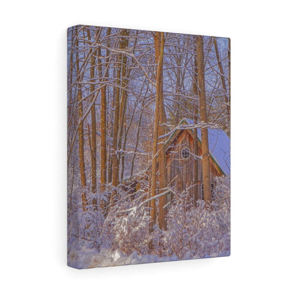 Cabin in the Woods Stretched Canvas