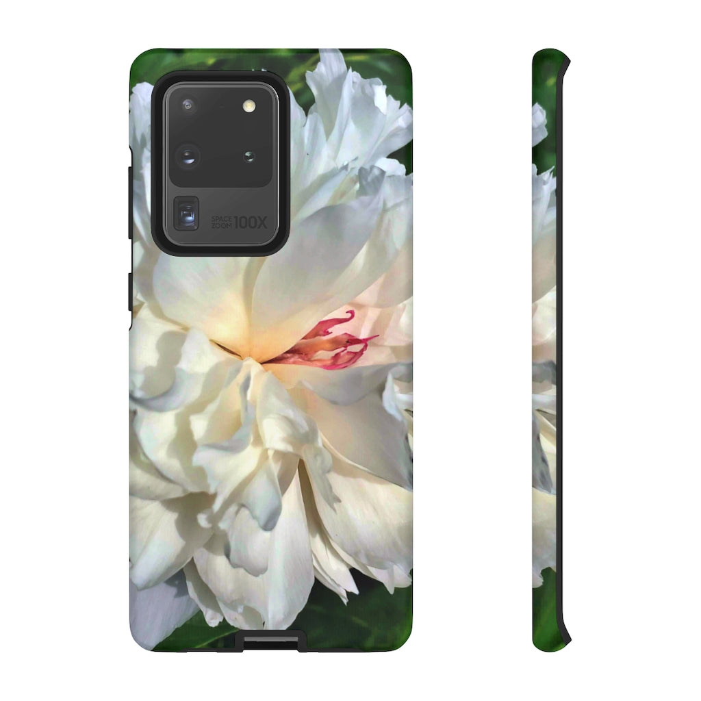 White Peony Tough Case for iPhone and Samsung Galaxy