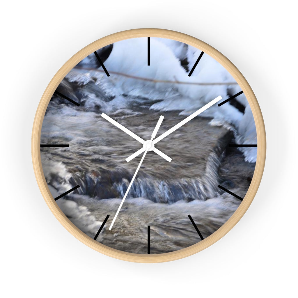 Icy Waterfall Wall clock