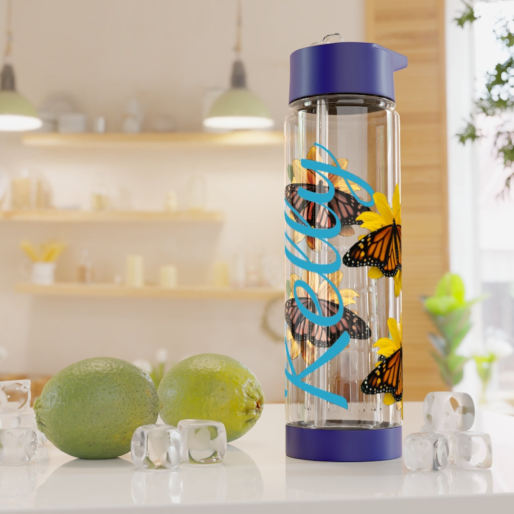 Personalized & Customized Butterfly Infuser Water Bottle (Olivia) (not a decal) I Gift I Bridesmaid I Teacher I Workout I Coworker