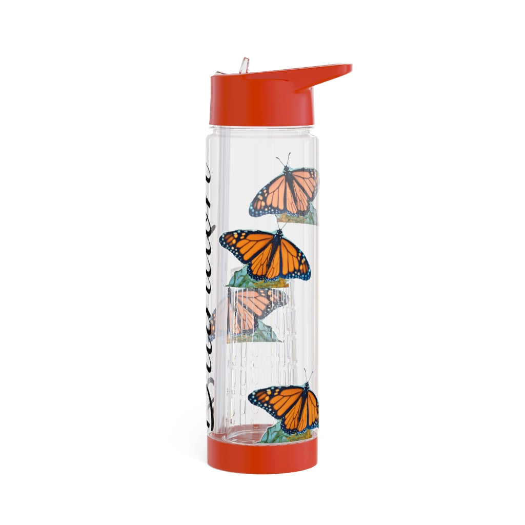 Personalized and Customized Butterfly Infuser Water Bottle (Stefano) (not a decal) I Gift I Bridesmaid I Teacher I Workout I Coworker I