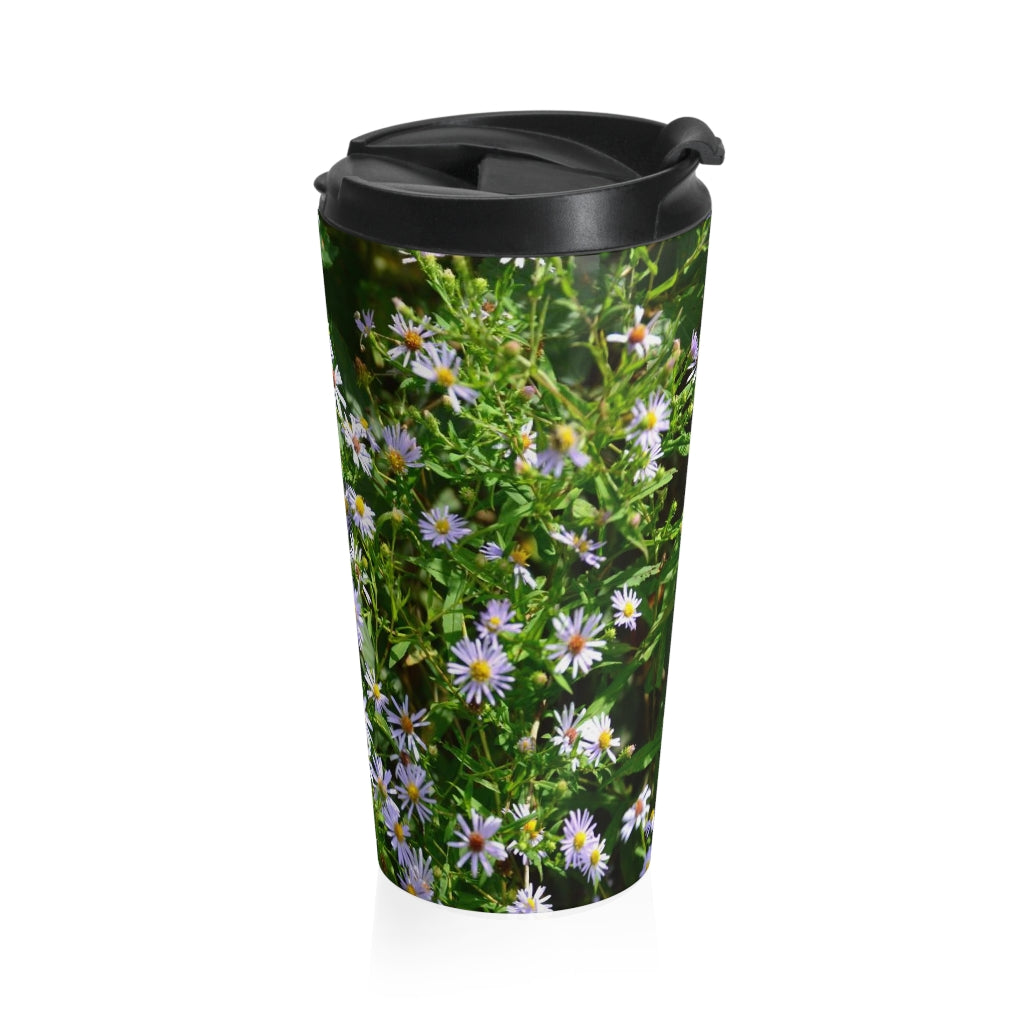 Wild Aster Stainless Steel Travel Mug