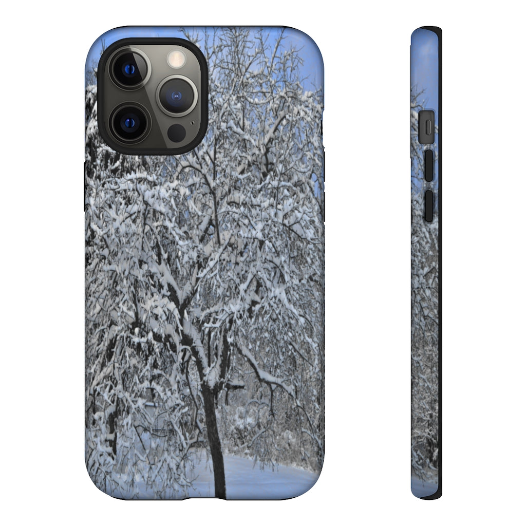 Cherry Tree in Winter Mobile Phone Case for iPhone and Samsung Galaxy