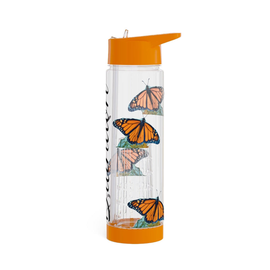 Personalized and Customized Butterfly Infuser Water Bottle (Stefano) (not a decal) I Gift I Bridesmaid I Teacher I Workout I Coworker I