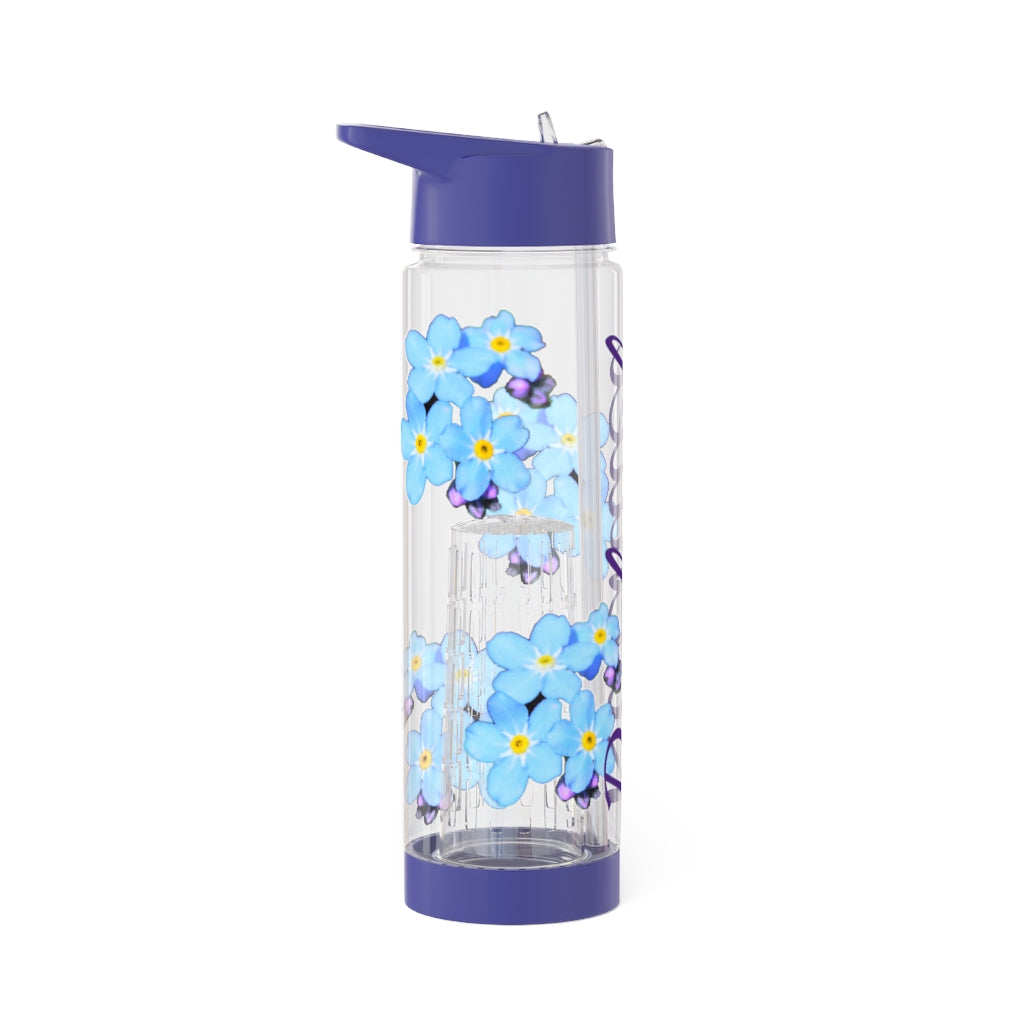 Personalized and Customized Infuser Water Bottle (Woodland Forget Me Not) (not a decal) I Gift I Bridesmaid I Teacher I Gym I Coworker I