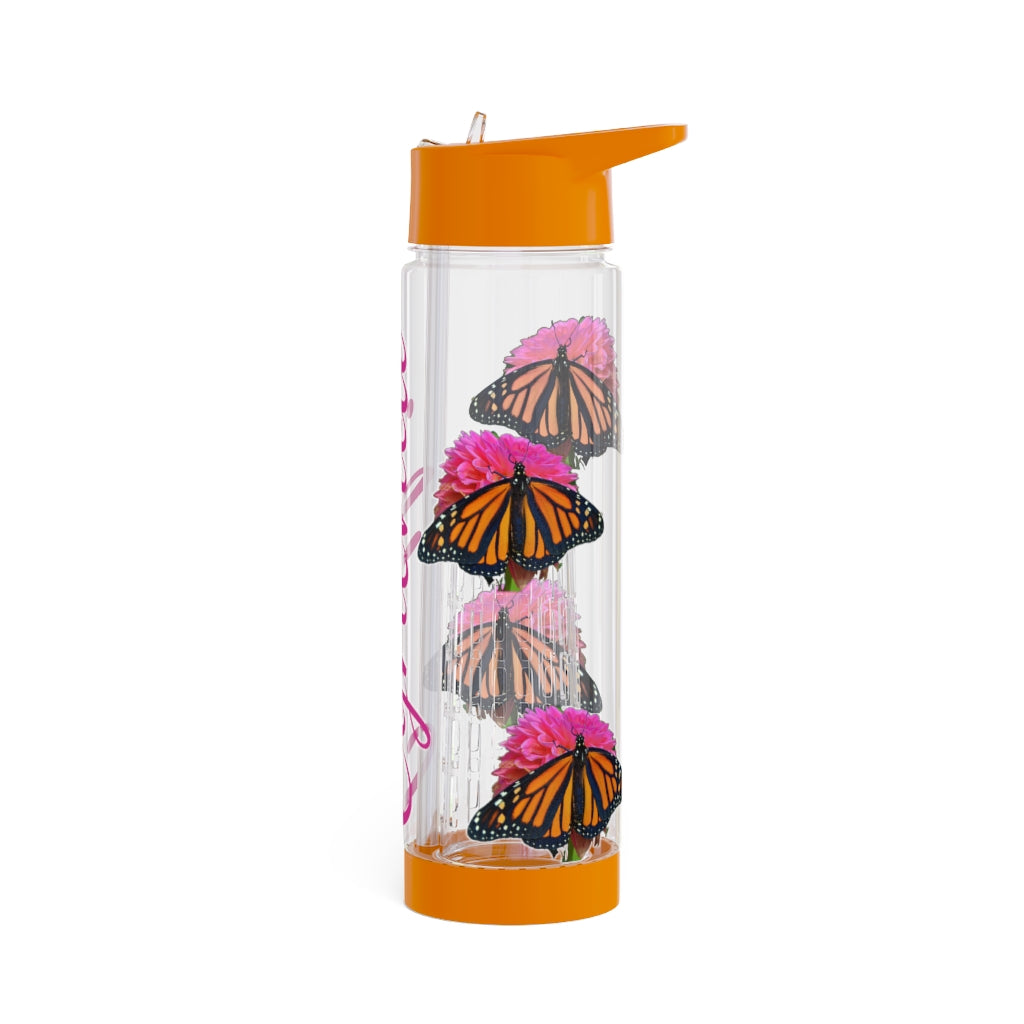 Personalized & Customized Butterfly Infuser Water Bottle (Bianca) (not a decal) I Gift I Bridesmaid I Teacher I Workout I Coworker I