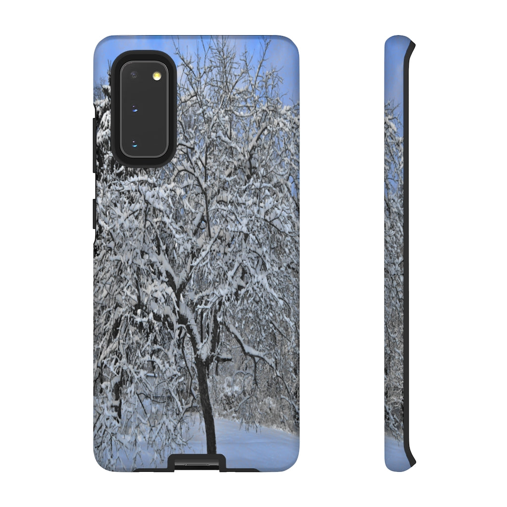 Cherry Tree in Winter Mobile Phone Case for iPhone and Samsung Galaxy