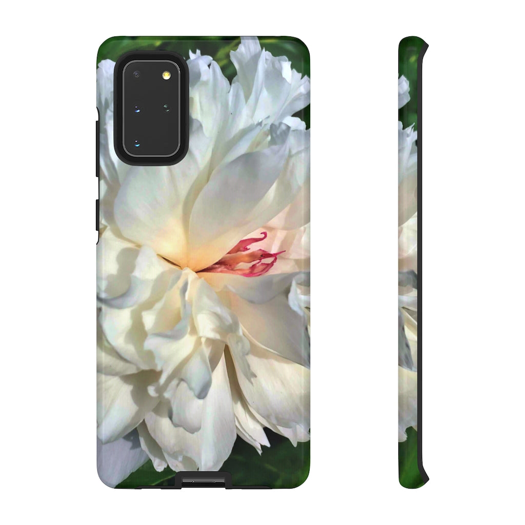 White Peony Tough Case for iPhone and Samsung Galaxy