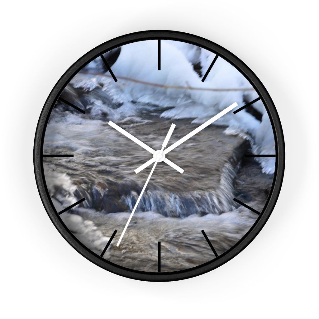 Icy Waterfall Wall clock