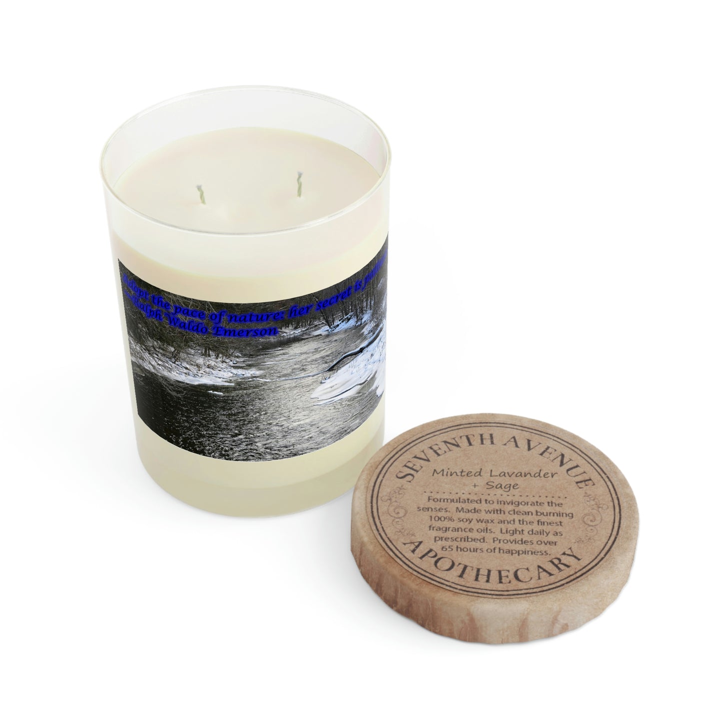 Double-wick Scented Candle - Full Glass, 11oz--Winter River photo