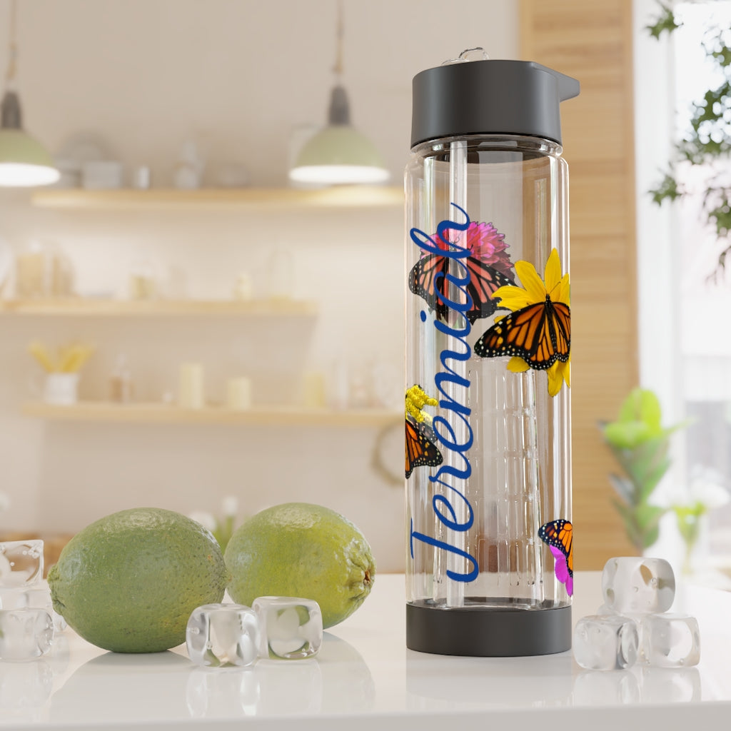 Personalized & Customized Monarch Butterfly Infuser Water Bottle (Bianca/Elizabeth/Marco/Olivia) (not a decal) I Gift I Bridesmaid I Gym