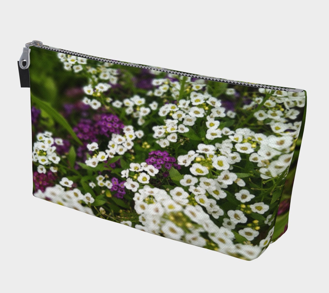 Sweet Alyssum makeup bag