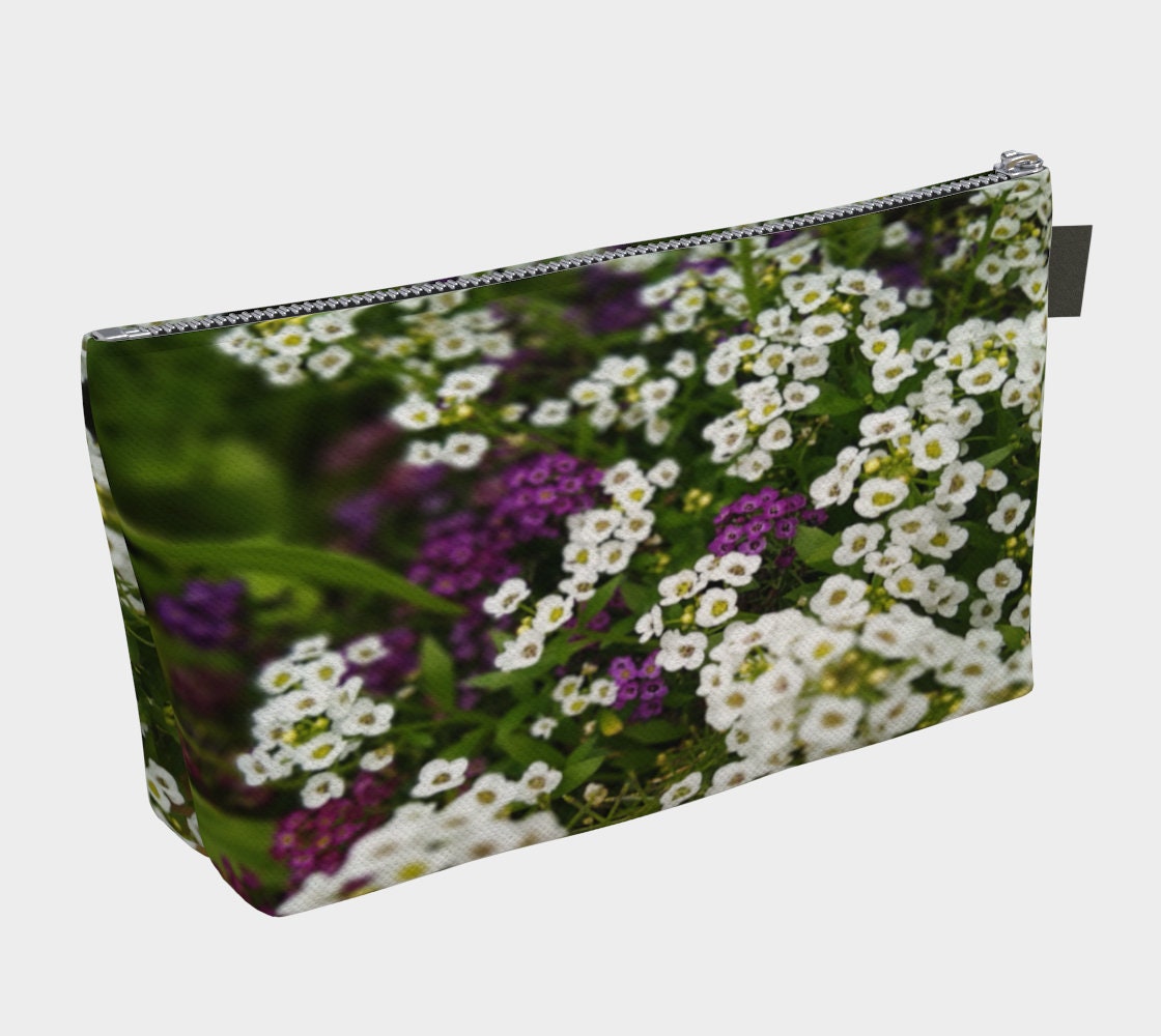 Sweet Alyssum makeup bag