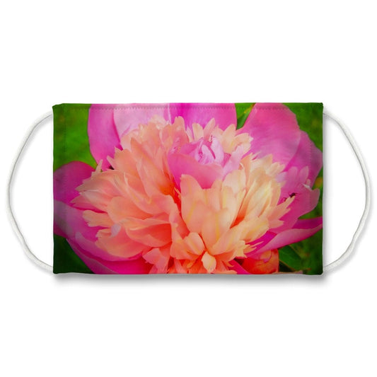 Pink Peony Face Mask