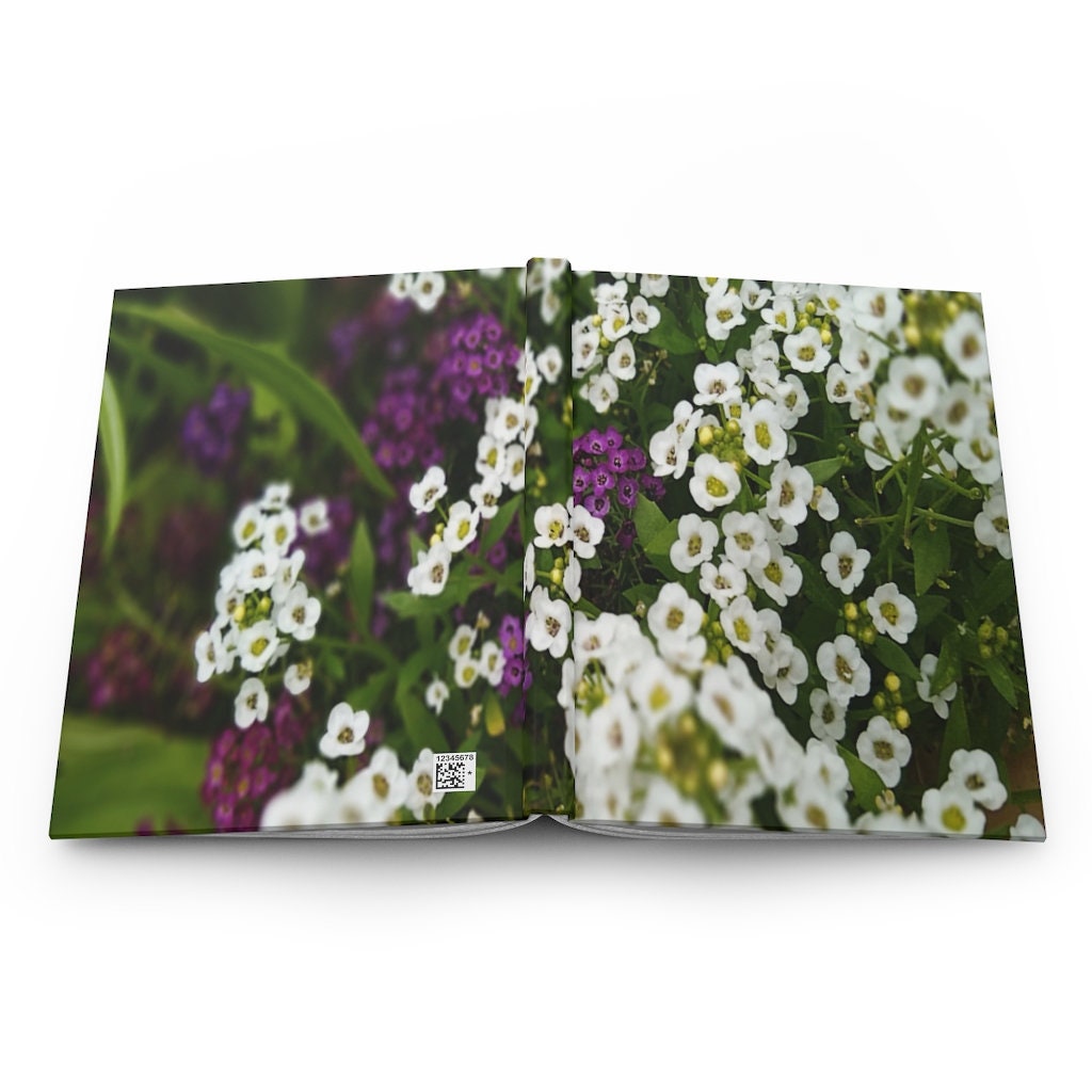 Sweet Alyssum Hardcover Journal