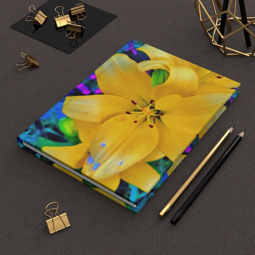 Yellow Lily Hardcover Journal