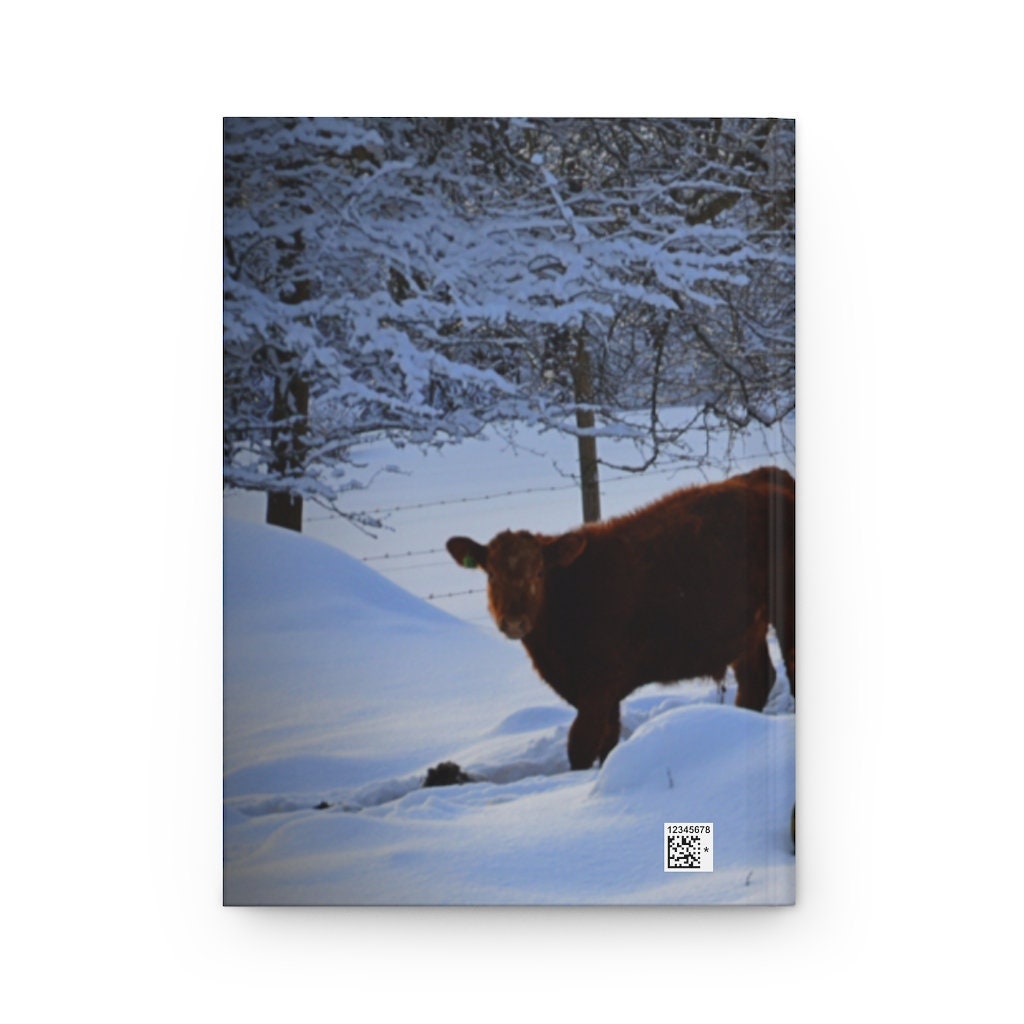 Winter Cows Hardcover Journal