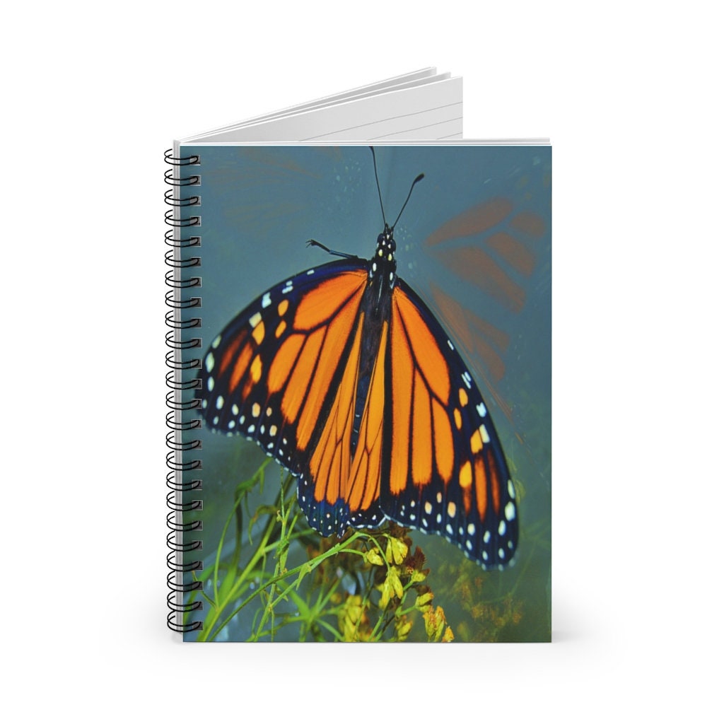 Monarch Butterfly Stefano2 Spiral Notebook - Ruled Line